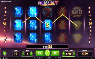 Tragamonedas Starburst en Celular